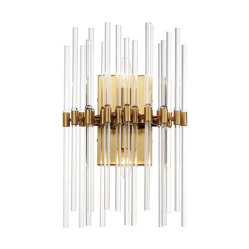Maxim Lighting Divine 2 Light Wall Sconce, Heritage/Clear