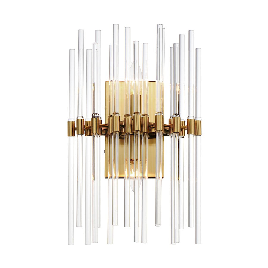 Maxim Lighting Divine 2 Light Wall Sconce, Heritage/Clear
