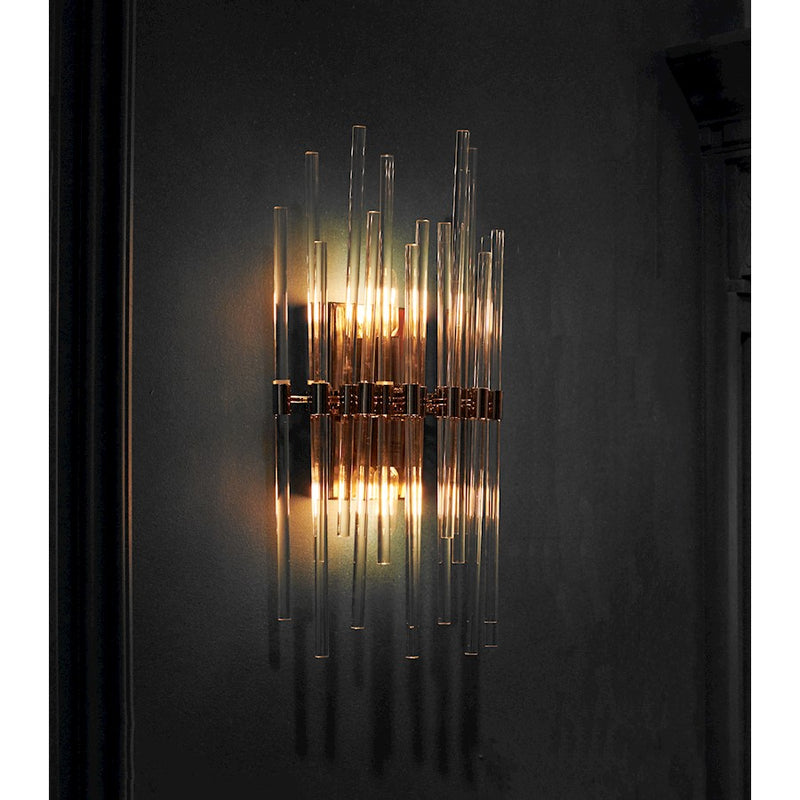 Maxim Lighting Divine 2-Light Wall Sconce, Polished Nickel/Clear