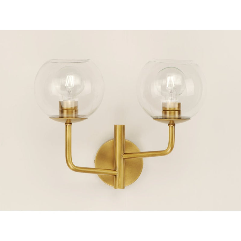 Maxim Lighting Branch 2-Light Wall Sconce, Natural Aged Brass