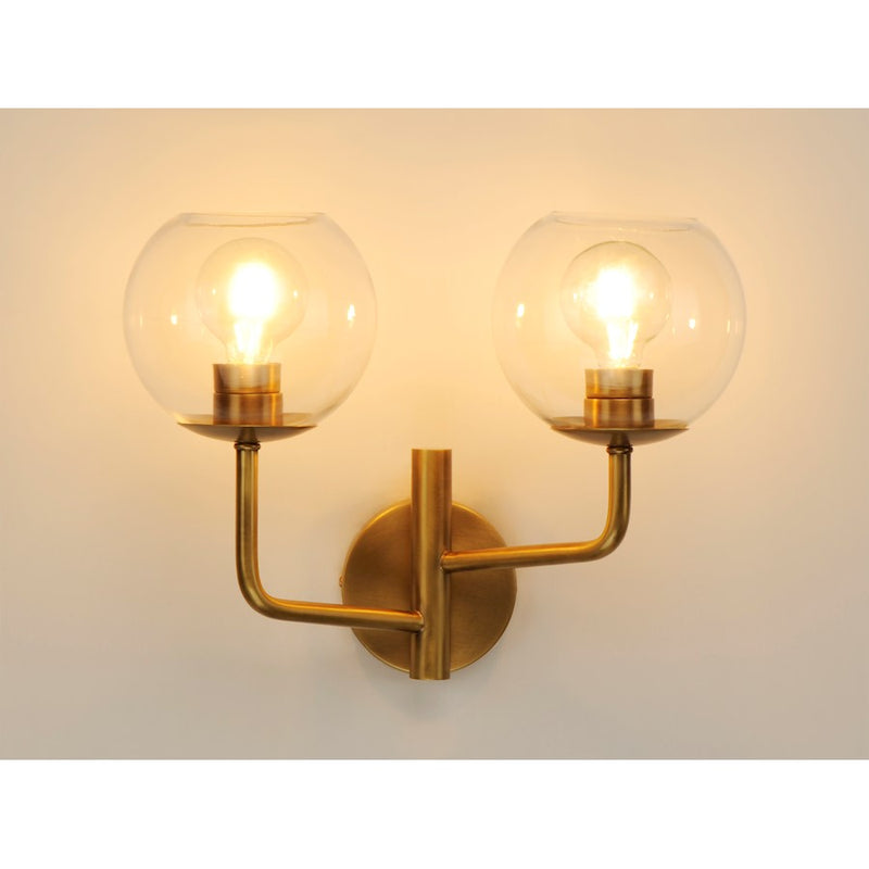 Maxim Lighting Branch 2-Light Wall Sconce, Natural Aged Brass