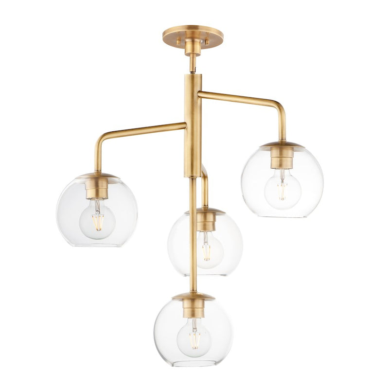Maxim Lighting Branch 4-Light Pendant, Natural Aged Brass