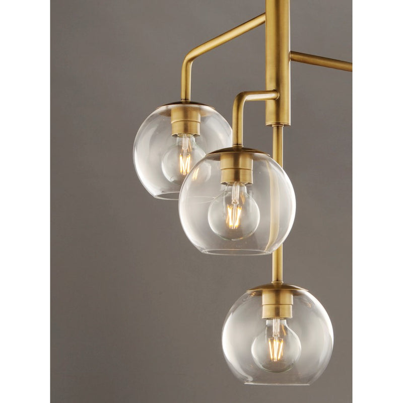 Maxim Lighting Branch 4-Light Pendant, Natural Aged Brass