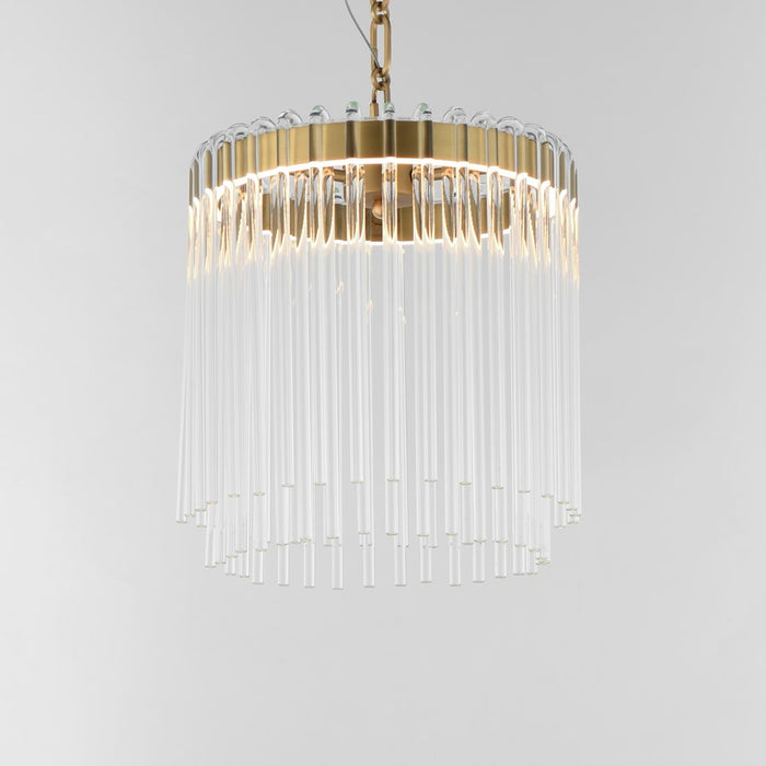 Maxim Lighting Jolie 1 Light 11" Pendant, Natural Aged Brass/Clear