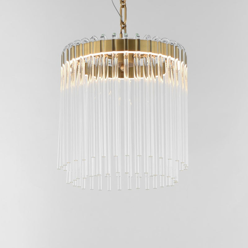 Maxim Lighting Jolie 1 Light 11" Pendant, Natural Aged Brass/Clear