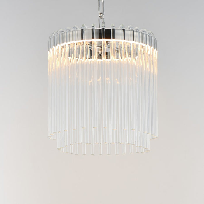 Maxim Lighting Jolie 1 Light 11" Pendant, Polished Nickel/Clear