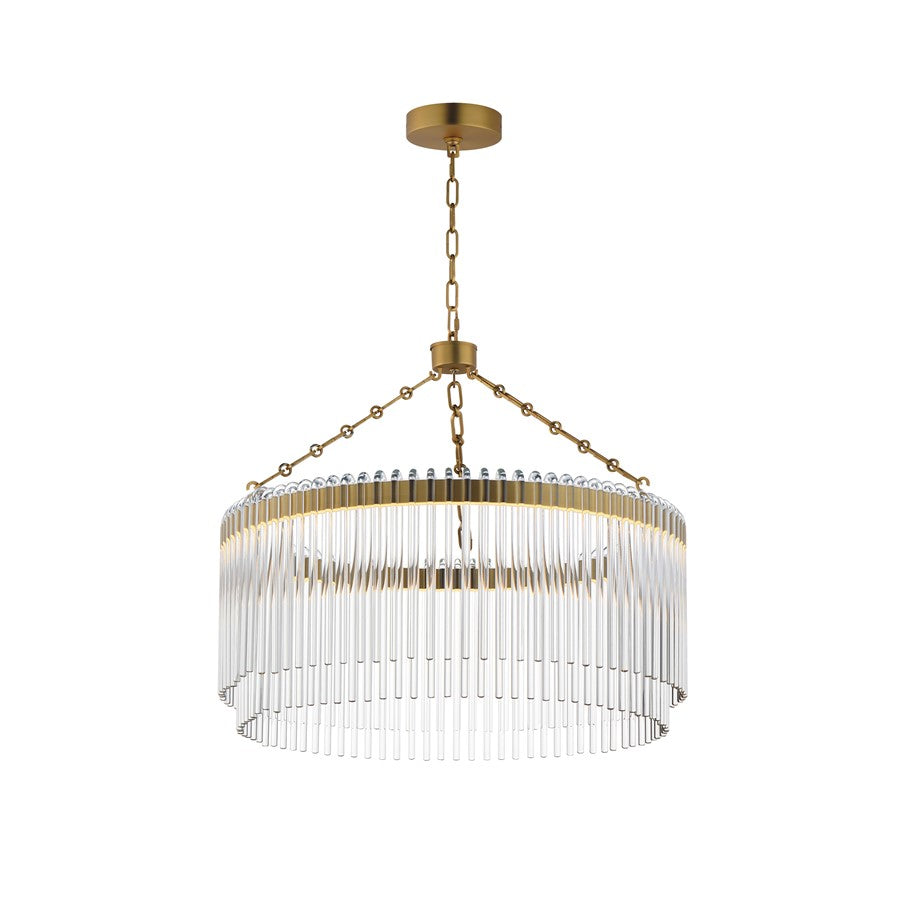 Maxim Lighting Jolie 1 Light 24" Pendant, Natural Aged Brass/Clear - 38422CLNAB