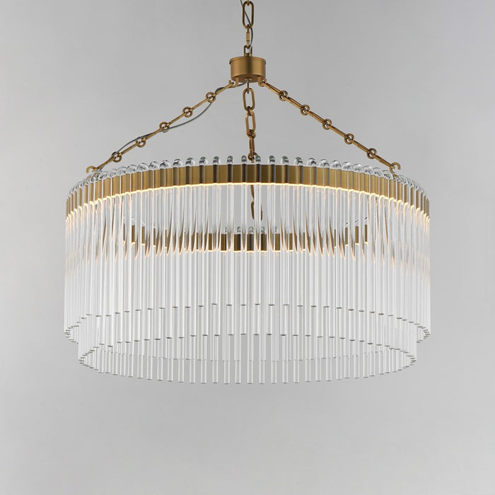 Maxim Lighting Jolie 1 Light 24" Pendant, Natural Aged Brass/Clear