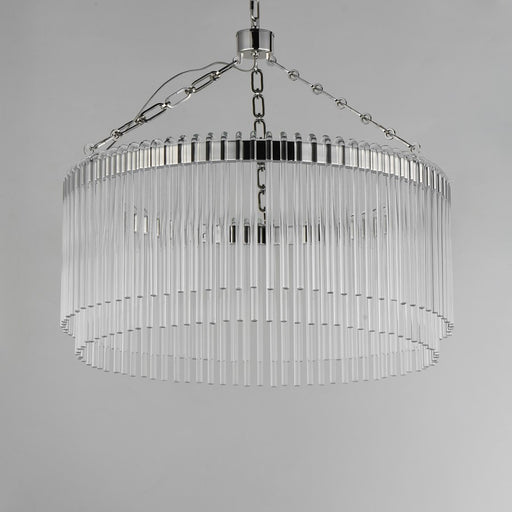 Maxim Lighting Jolie 1 Light 24" Pendant, Polished Nickel/Clear