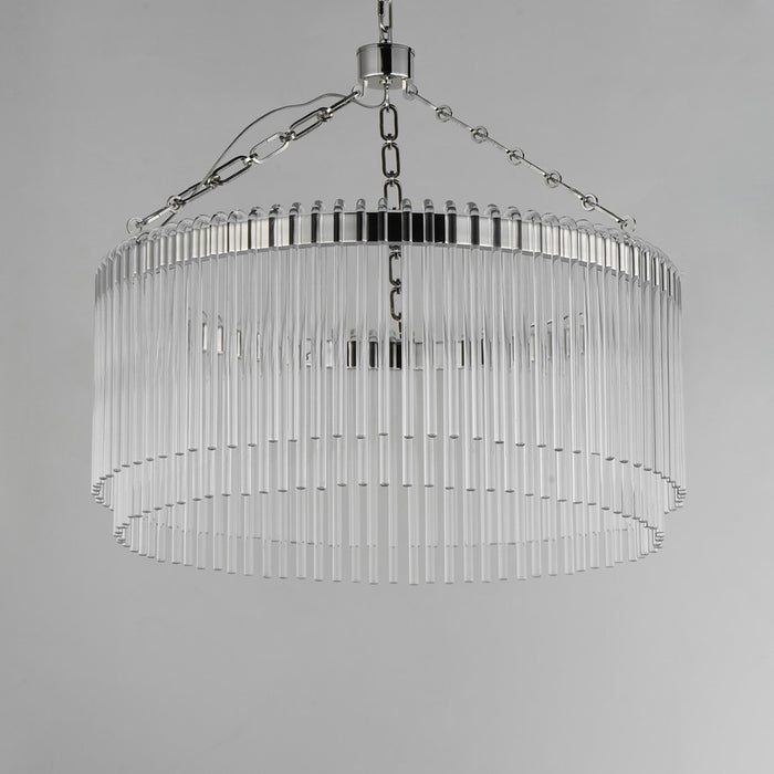 Maxim Lighting Jolie 1 Light 24" Pendant, Polished Nickel/Clear