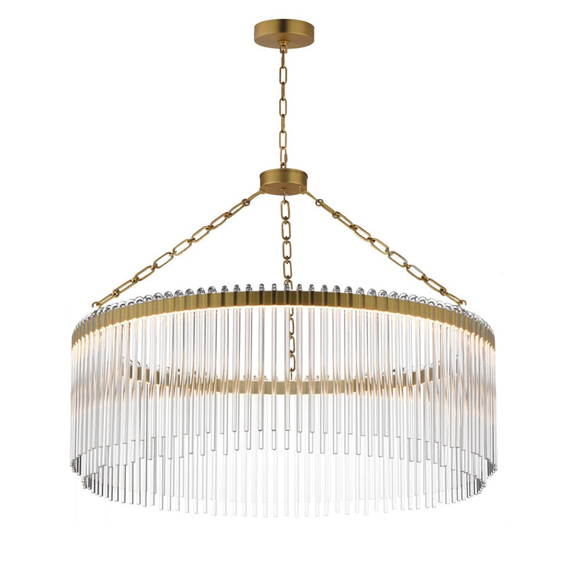 Maxim Lighting Jolie 1 Light Chandelier, Natural Aged Brass/Clear