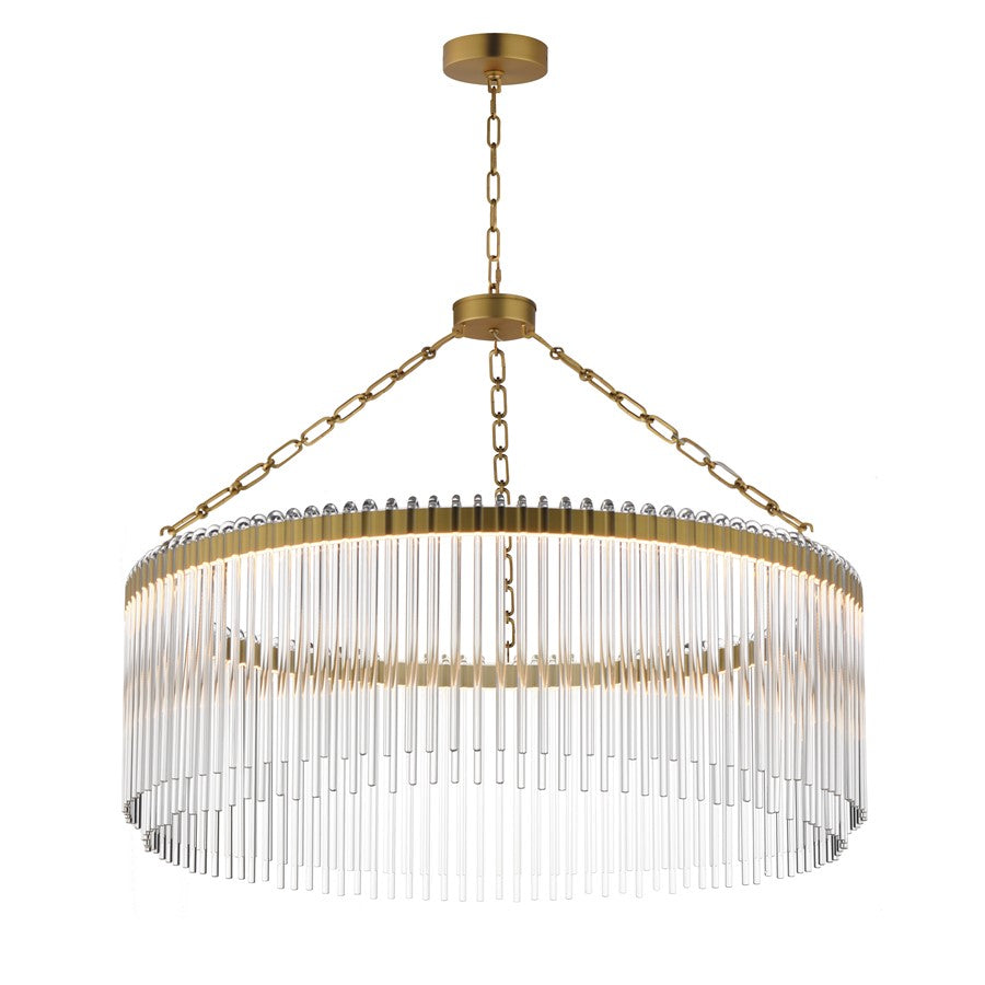 Maxim Lighting Jolie 1 Light Chandelier, Natural Aged Brass/Clear - 38423CLNAB