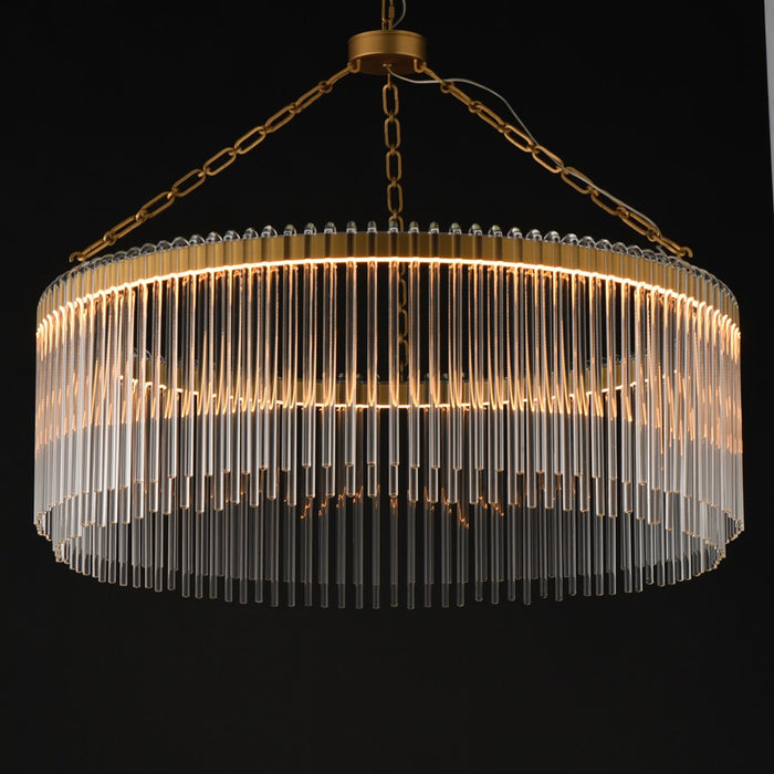 Maxim Lighting Jolie 1 Light Chandelier, Natural Aged Brass/Clear