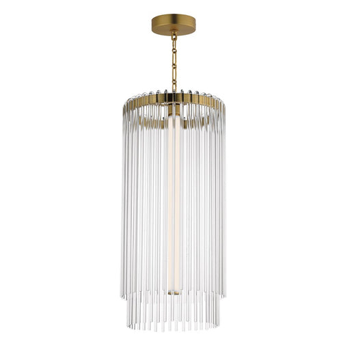 Maxim Lighting Jolie 1 Light Entry Foyer Pendant, Aged Brass/Clear - 38426CLNAB
