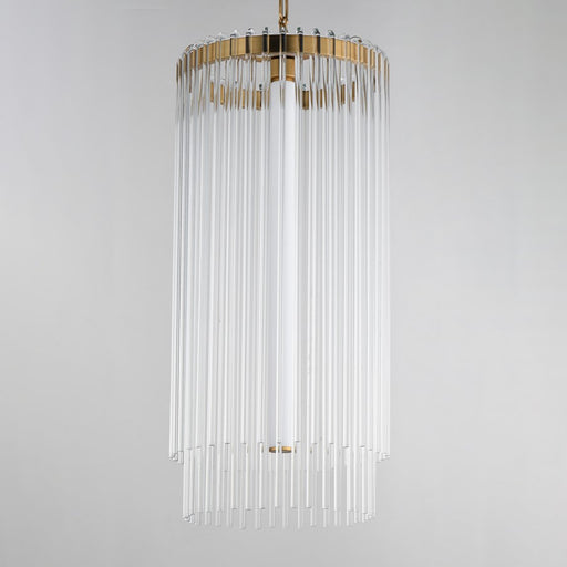 Maxim Lighting Jolie 1 Light Entry Foyer Pendant, Aged Brass/Clear