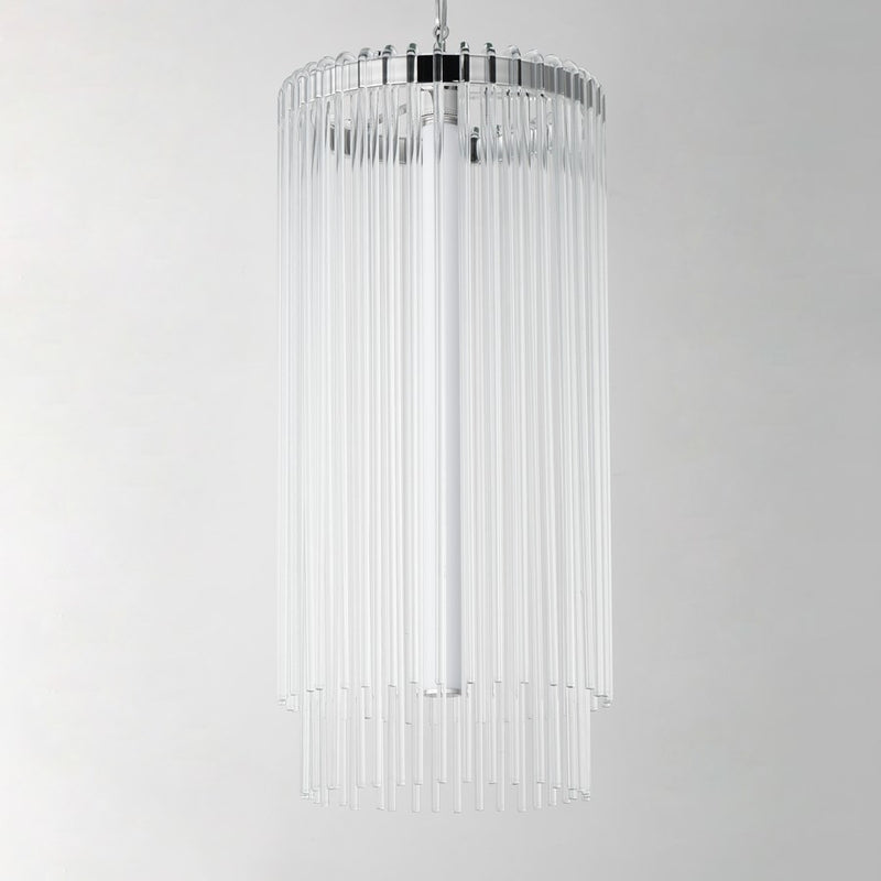Maxim Lighting Jolie 1Lt Entry Foyer Pendant, Polished Nickel/Clear