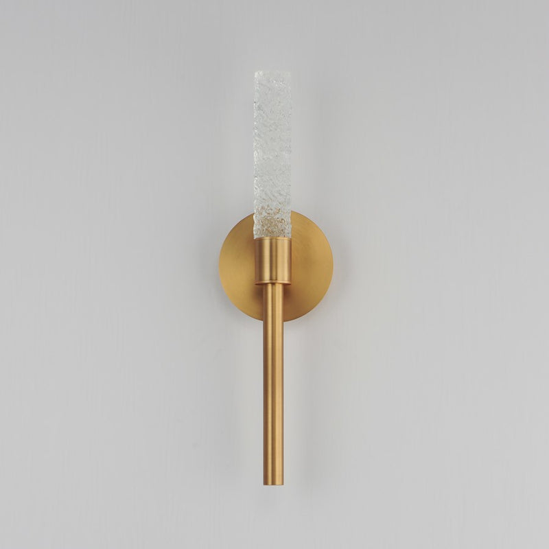 Maxim Lighting Duchess 1 Light Wall Sconce, Aged Brass/Iceberg