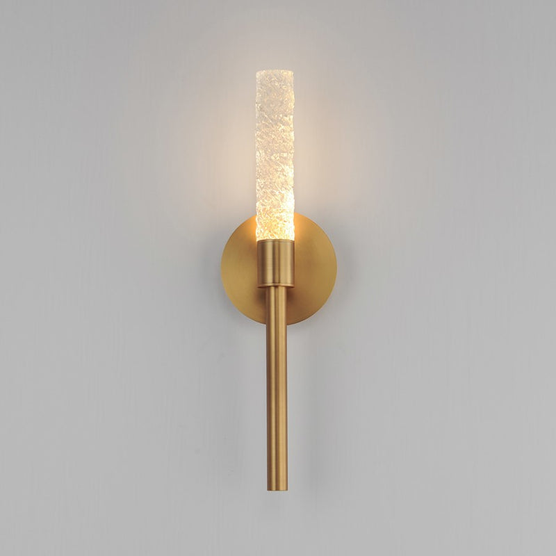 Maxim Lighting Duchess 1 Light Wall Sconce, Aged Brass/Iceberg