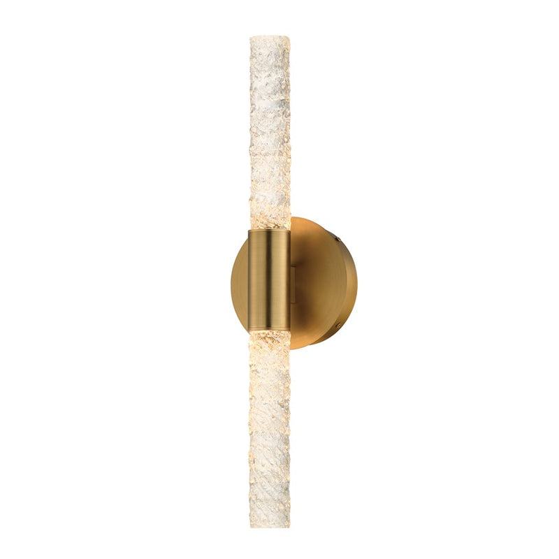 Maxim Lighting Duchess 2 Light Wall Sconce, Aged Brass/Iceberg