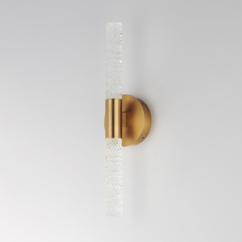 Maxim Lighting Duchess 2 Light Wall Sconce, Aged Brass/Iceberg