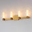 Maxim Lighting Duchess 4 Light Bath Vanity, Aged Brass/Iceberg