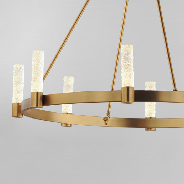Maxim Lighting Duchess 8 Light Chandelier, Aged Brass/Iceberg