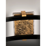 Maxim Lighting Radiant LED 3-Light Bath Vanity, Black/Gold Leaf