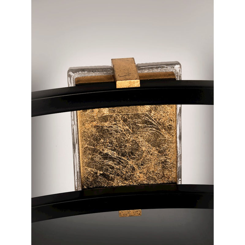 Maxim Lighting Radiant LED 3-Light Bath Vanity, Black/Gold Leaf