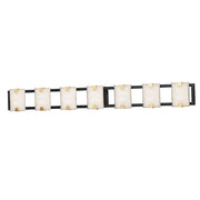 Maxim Lighting Radiant LED 7-Light Bath Vanity, Black/Gold Leaf
