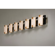 Maxim Lighting Radiant LED 7-Light Bath Vanity, Black/Gold Leaf