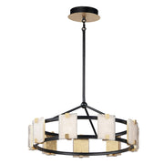 Maxim Lighting Radiant LED 9-Light Chandelier, Black/Gold Leaf