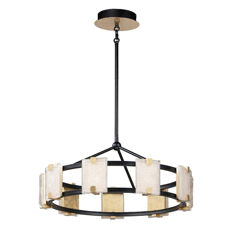 Maxim Lighting Radiant LED 9-Light Chandelier, Black/Gold Leaf