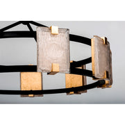 Maxim Lighting Radiant LED 9-Light Chandelier, Black/Gold Leaf