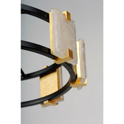 Maxim Lighting Radiant LED 9-Light Chandelier, Black/Gold Leaf