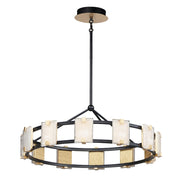Maxim Lighting Radiant LED 12-Light Chandelier, Black/Gold Leaf