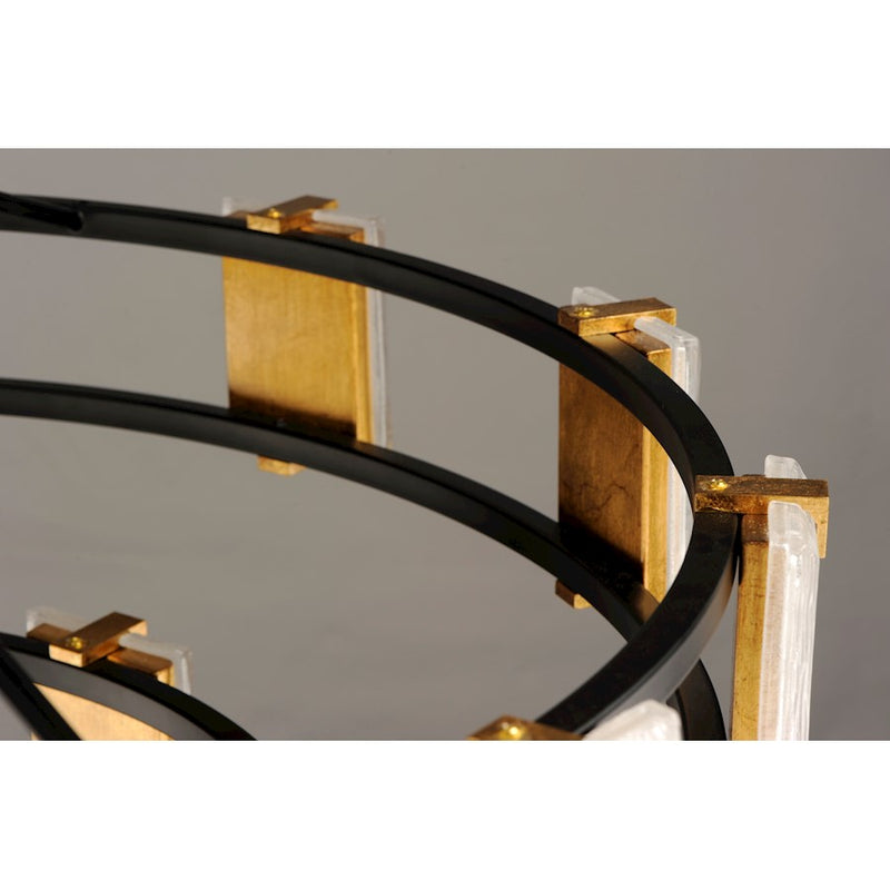 Maxim Lighting Radiant LED 20-Light Chandelier, Black/Gold Leaf