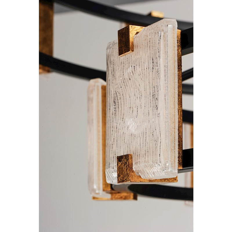 Maxim Lighting Radiant LED 20-Light Chandelier, Black/Gold Leaf