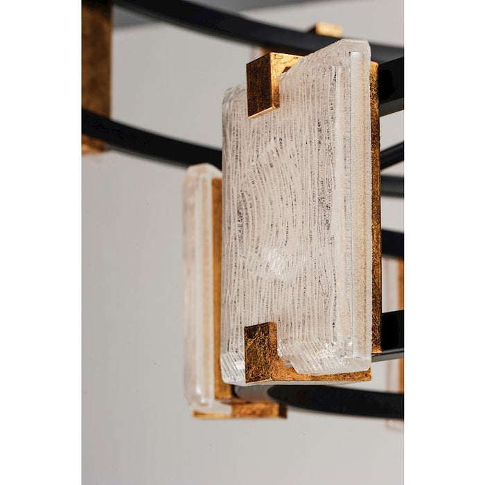 Maxim Lighting Radiant LED 20-Light Chandelier, Black/Gold Leaf