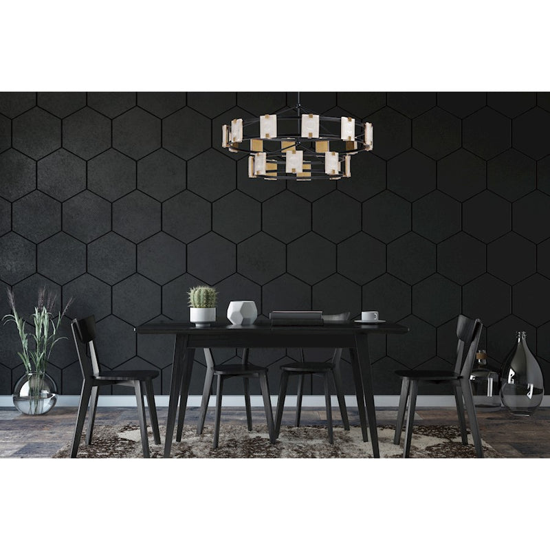Maxim Lighting Radiant LED 20-Light Chandelier, Black/Gold Leaf