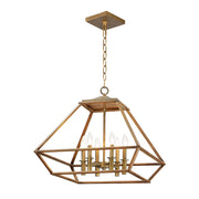 Maxim Lighting Woodland 6-Light Chandelier, Hazel/Burnished Gold
