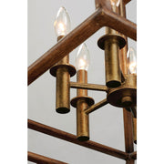 Maxim Lighting Woodland 6-Light Chandelier, Hazel/Burnished Gold