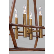 Maxim Lighting Woodland 6-Light Chandelier, Hazel/Burnished Gold