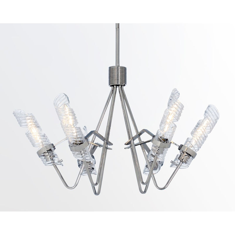 Maxim Lighting Milano 6 Light Chandelier, Polished Nickel