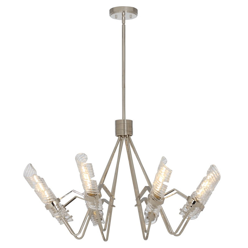 Maxim Lighting Milano 8 Light Chandelier, Polished Nickel