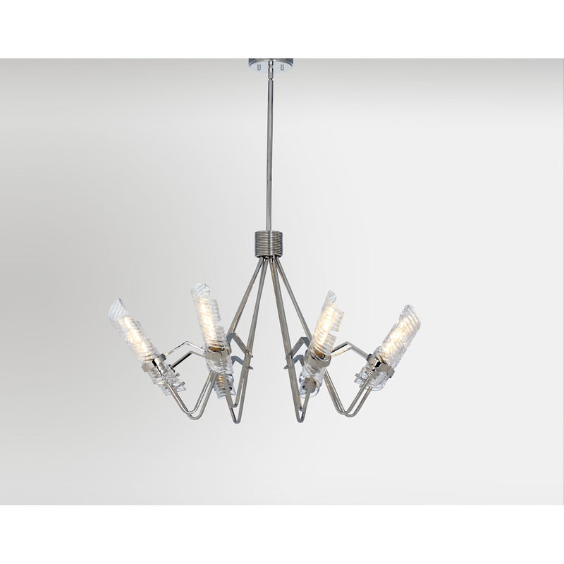 Maxim Lighting Milano 8 Light Chandelier, Polished Nickel