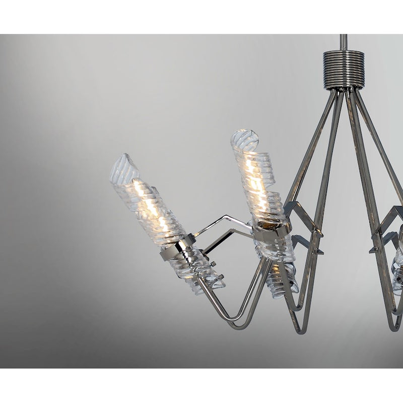 Maxim Lighting Milano 8 Light Chandelier, Polished Nickel