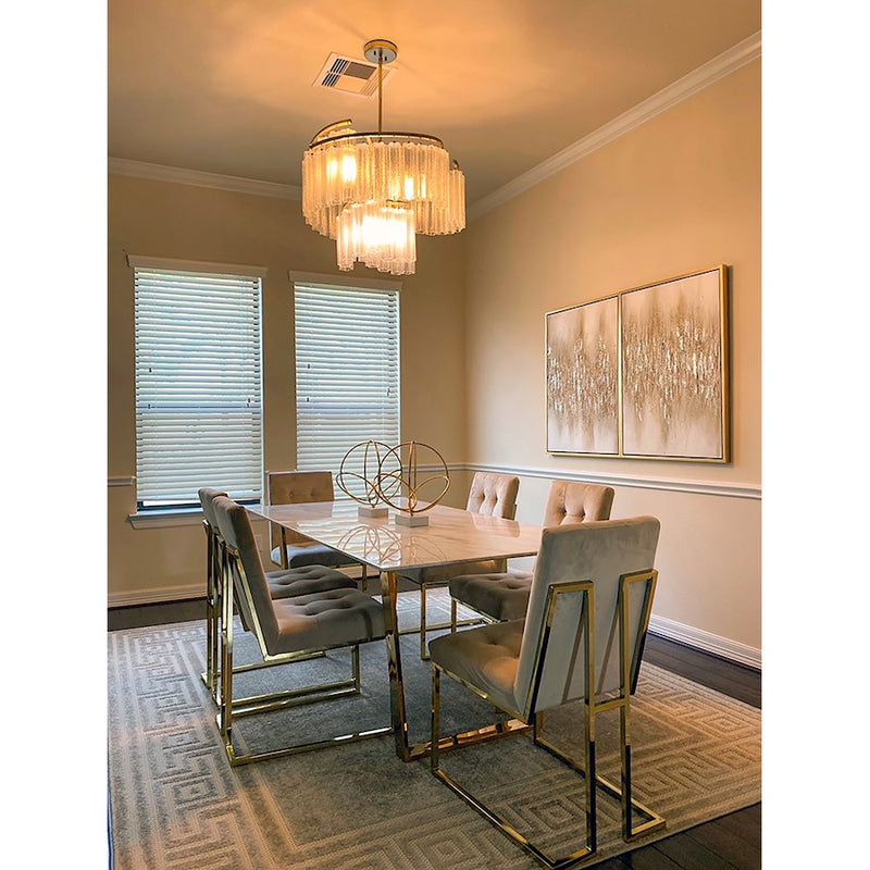 Maxim Lighting Victoria 9 Light Pendant, Golden Silver