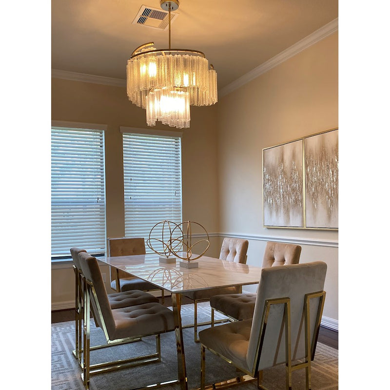 Maxim Lighting Victoria 9 Light Pendant, Golden Silver