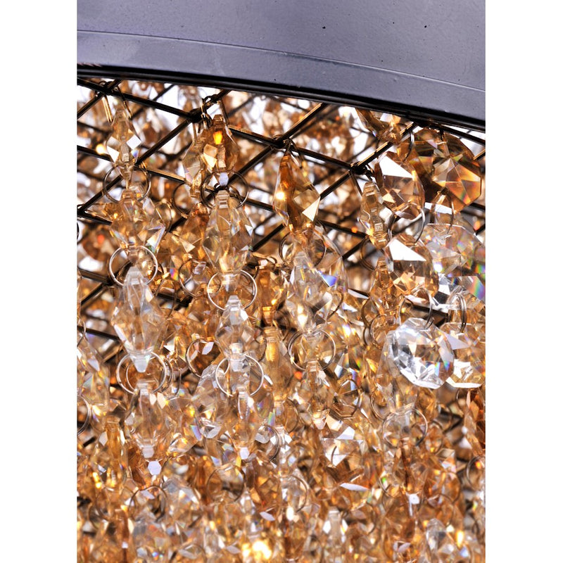 Maxim Mystic 11-Light Flush Mount, Bronze