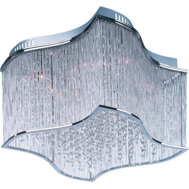 Maxim Lighting Swizzle 12-Light Flush Mount in Polished Chrome